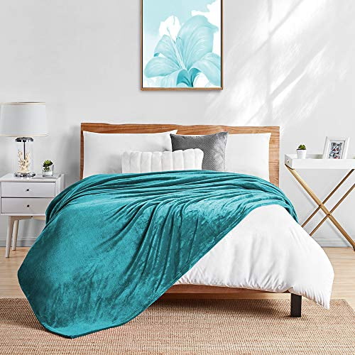HT&PJ Fleece Throw Blanket Super Soft Lightweight Flannel Microfiber Velvet Cozy Warm Throw Blanket for Living Room Turquoise Blue, Throw50 X 60 HT&PJ Fleece Throw Blanket Super Soft Lightweight Flannel Microfiber Velvet Cozy Warm Throw Blanket for Living Room Turquoise Blue, Throw50 X 60